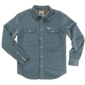 Sendero Provisions Co Mens Large Corduroy Western Shirt Jacket Blue Southwest